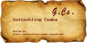 Gottschling Csaba névjegykártya